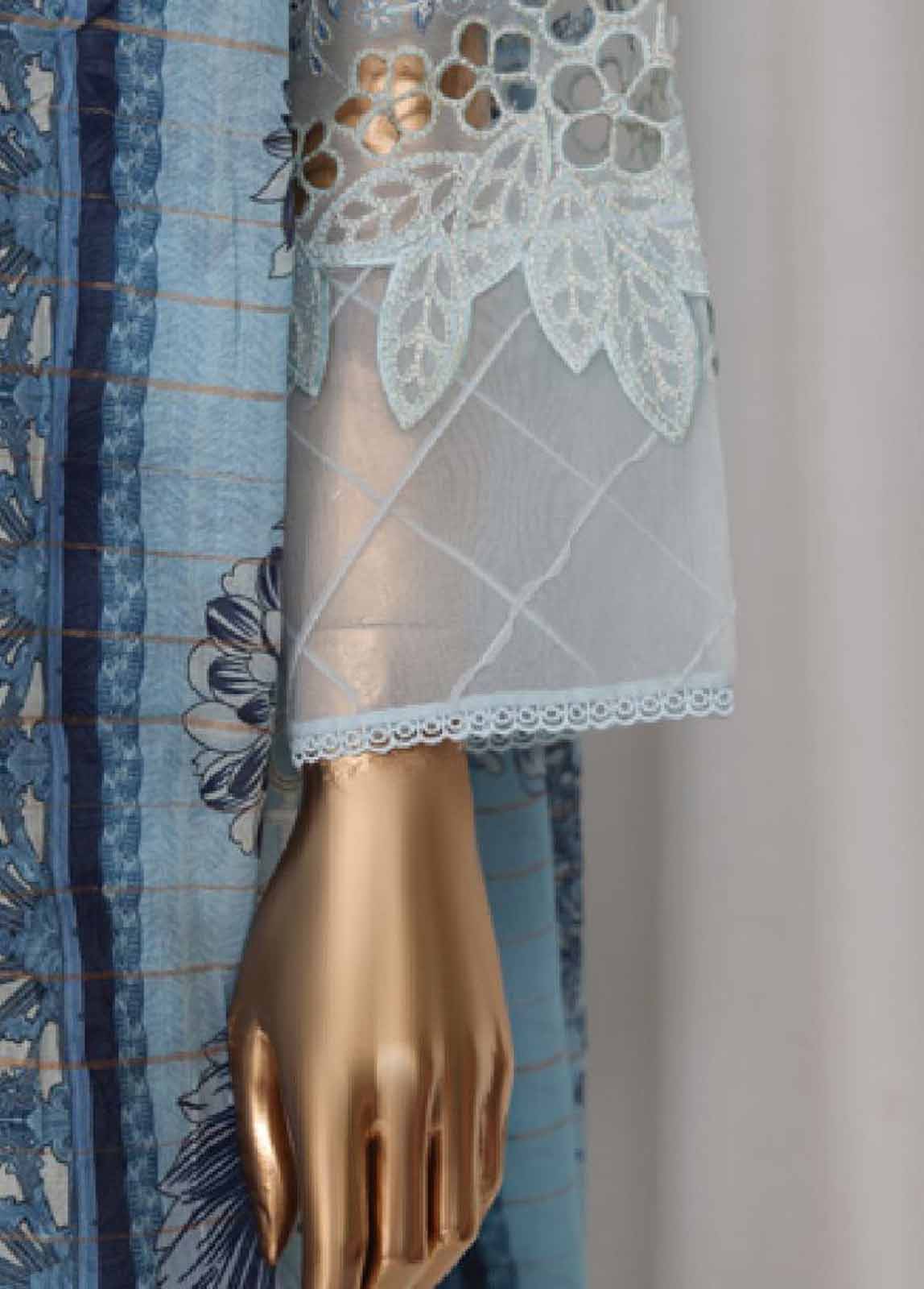 Bin Saeed Fabric - LF-150C- 3 Piece Luxury Embroidered Stitched Suit