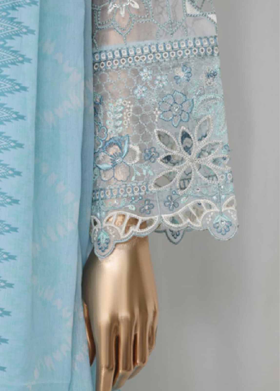 Bin Saeed Fabric - LF-150C- 3 Piece Luxury Embroidered Stitched Suit