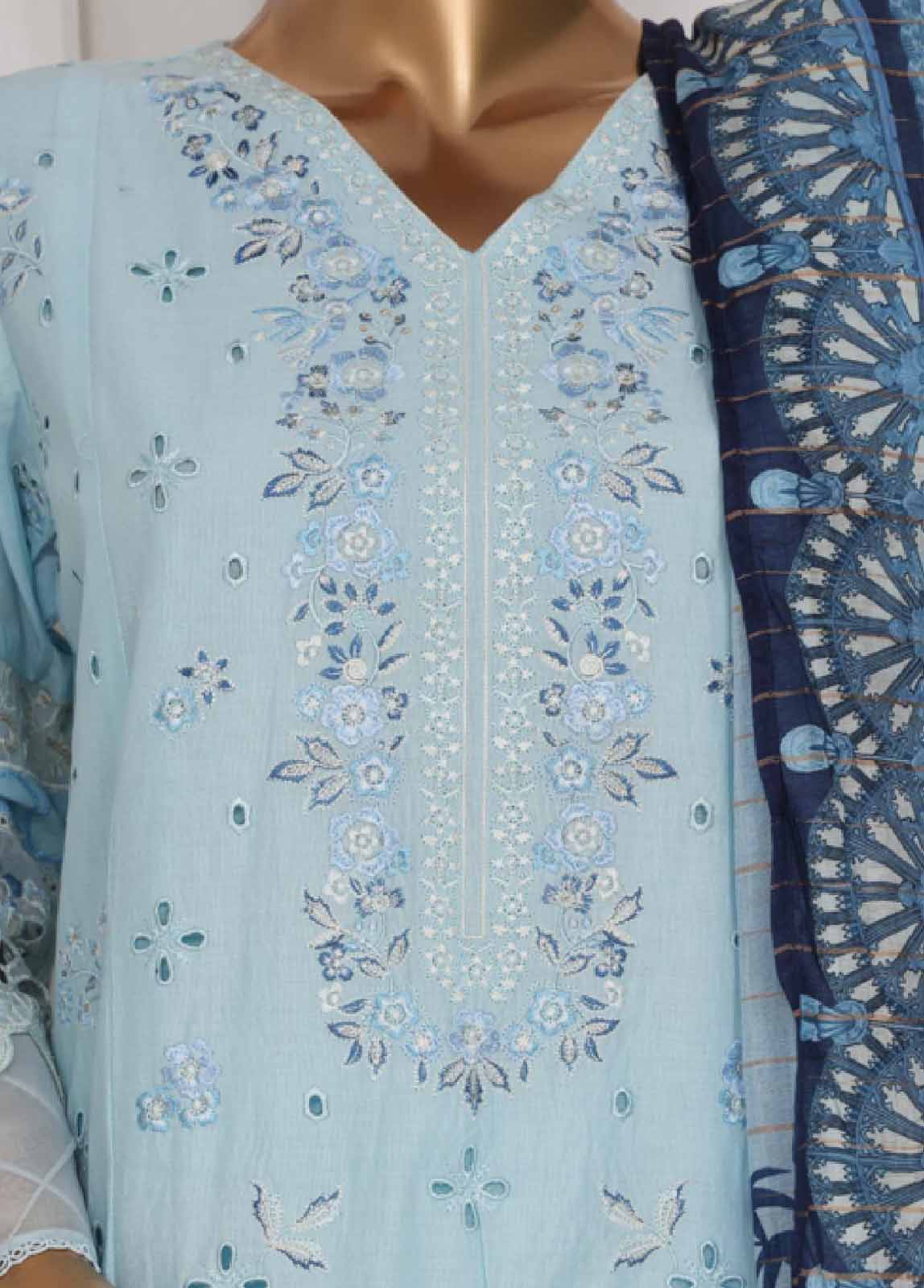 Bin Saeed Fabric - LF-150C- 3 Piece Luxury Embroidered Stitched Suit