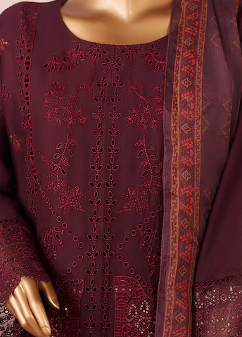 LF-2533-EMB- 3 Piece Luxury Embroidered Stitched Suit