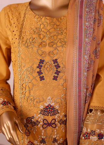 LF-2534-EMB- 3 Piece Luxury Embroidered Stitched Suit