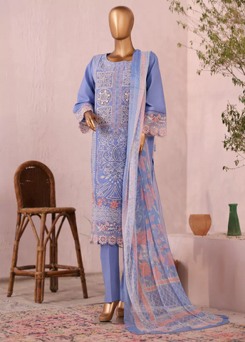 LF-2571-EMB- 3 Piece Luxury Embroidered Stitched Suit