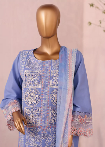 LF-2571-EMB- 3 Piece Luxury Embroidered Stitched Suit