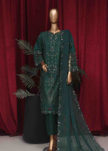 Bin Saeed Fabric - LF-36- 3 Piece Luxury Embroidered Stitched Suit