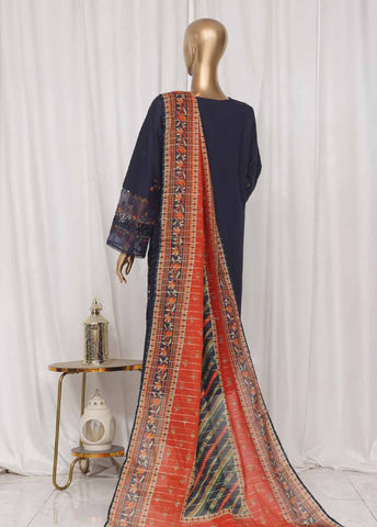 Bin Saeed Fabric - LF-46B- 3 Piece Luxury Embroidered Stitched Suit