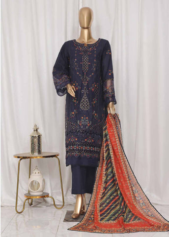 Bin Saeed Fabric - LF-46B- 3 Piece Luxury Embroidered Stitched Suit