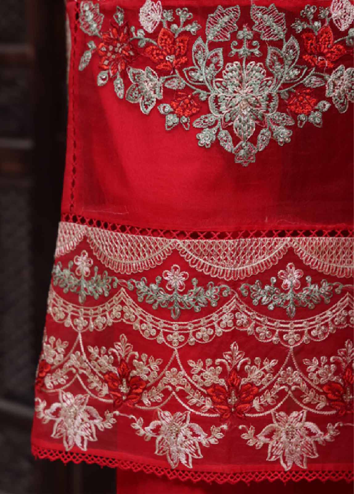 Bin Saeed Fabric - LF-48C- 3 Piece Luxury Embroidered Stitched Suit