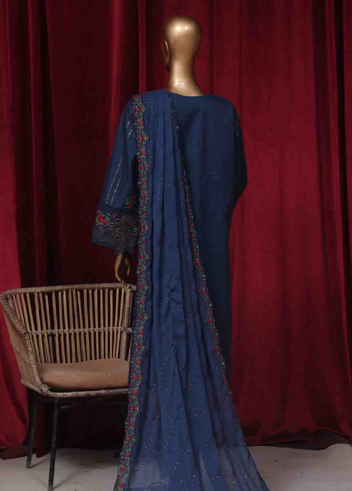 Bin Saeed Fabric - LF-59- 3 Piece Luxury Embroidered Stitched Suit