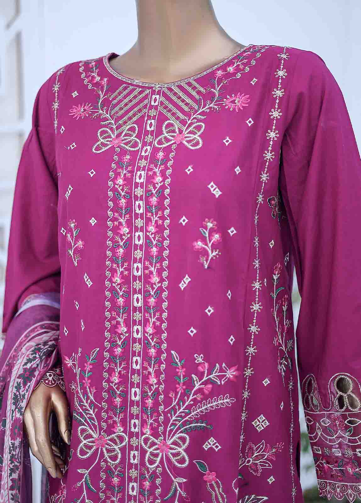 Bin Saeed Fabric - LF-CE-009- 3 Piece Embroidered Stitched Suit
