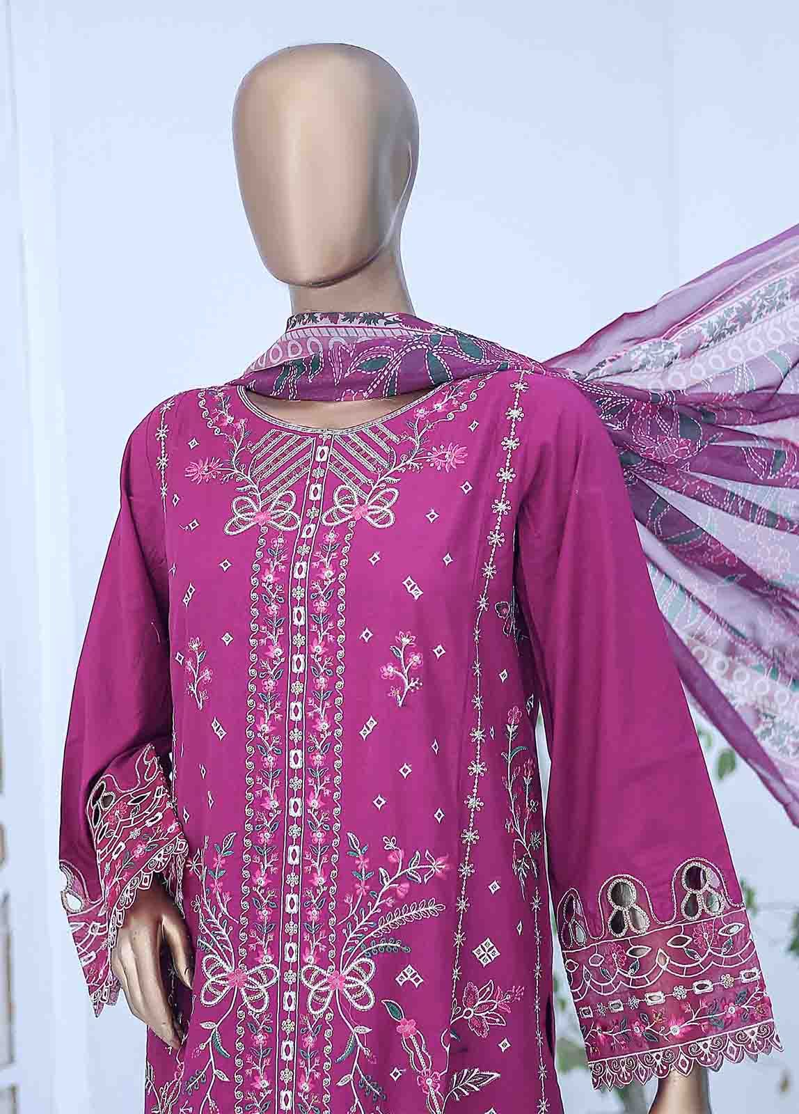 Bin Saeed Fabric - LF-CE-009- 3 Piece Embroidered Stitched Suit