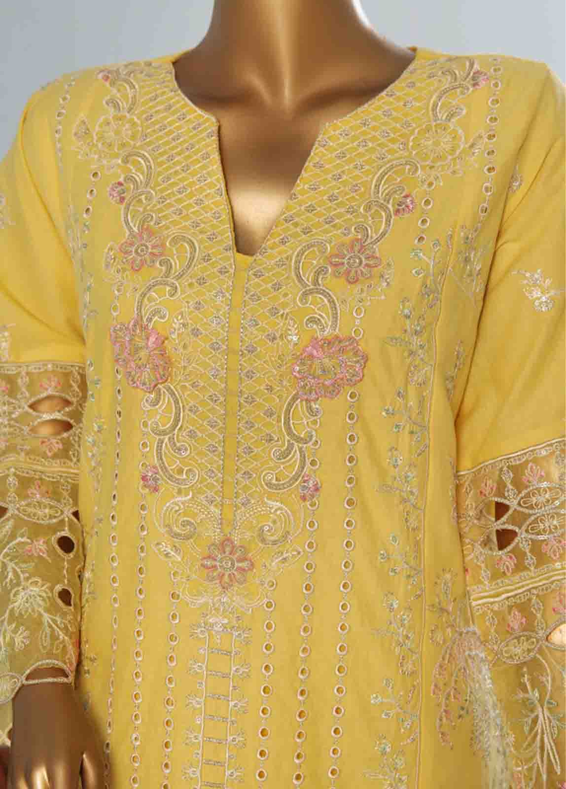 Bin Saeed Fabric - LF-CE-0101 B- 3 Piece Embroidered Stitched Suit