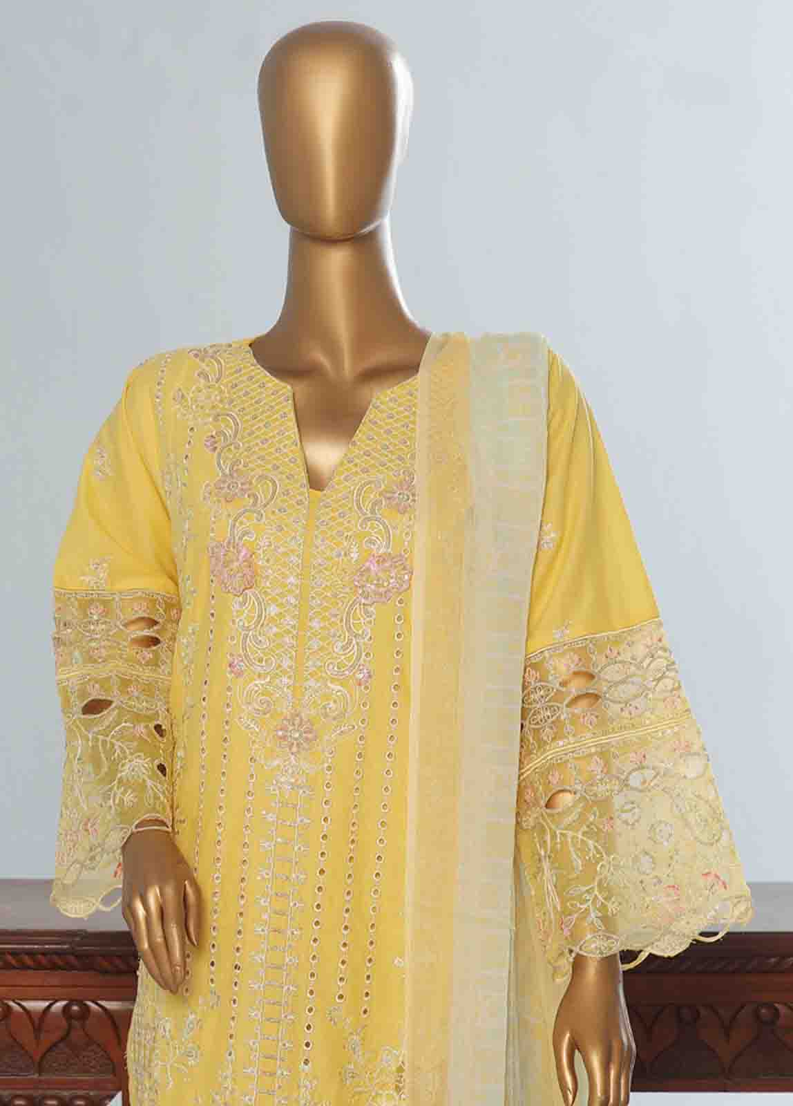 Bin Saeed Fabric - LF-CE-0101 B- 3 Piece Embroidered Stitched Suit