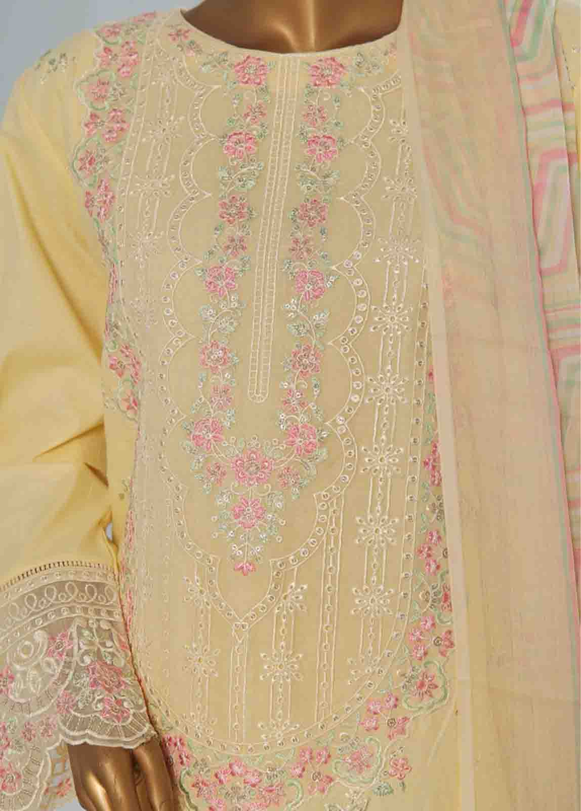 Bin Saeed Fabric - LF-CE-0103- 3 Piece Embroidered Stitched Suit