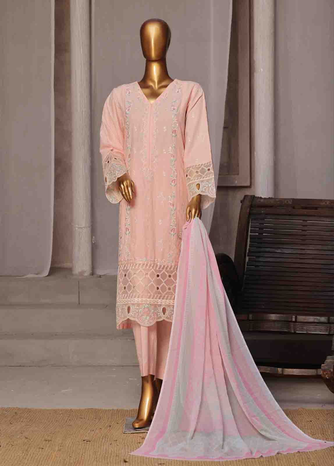 Bin Saeed Fabric - LF-CE-0106- 3 Piece Embroidered Stitched Suit