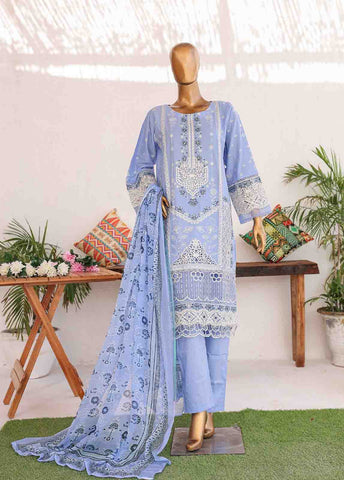 Bin Saeed Fabric - LF-CE-0110 B- 3 Piece Embroidered Stitched Suit