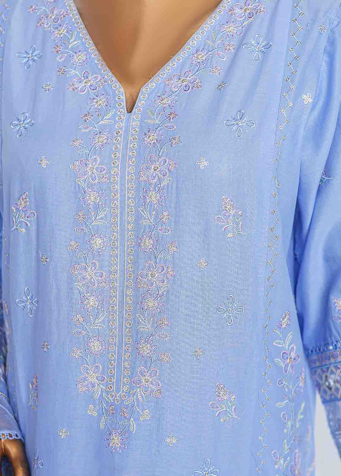 Bin Saeed Fabric - LF-CE-0110 C -3 Piece Printed Embroidered Suit