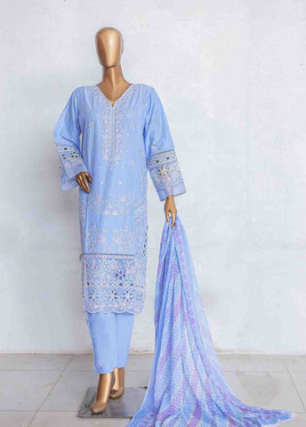 Bin Saeed Fabric - LF-CE-0110 C -3 Piece Printed Embroidered Suit