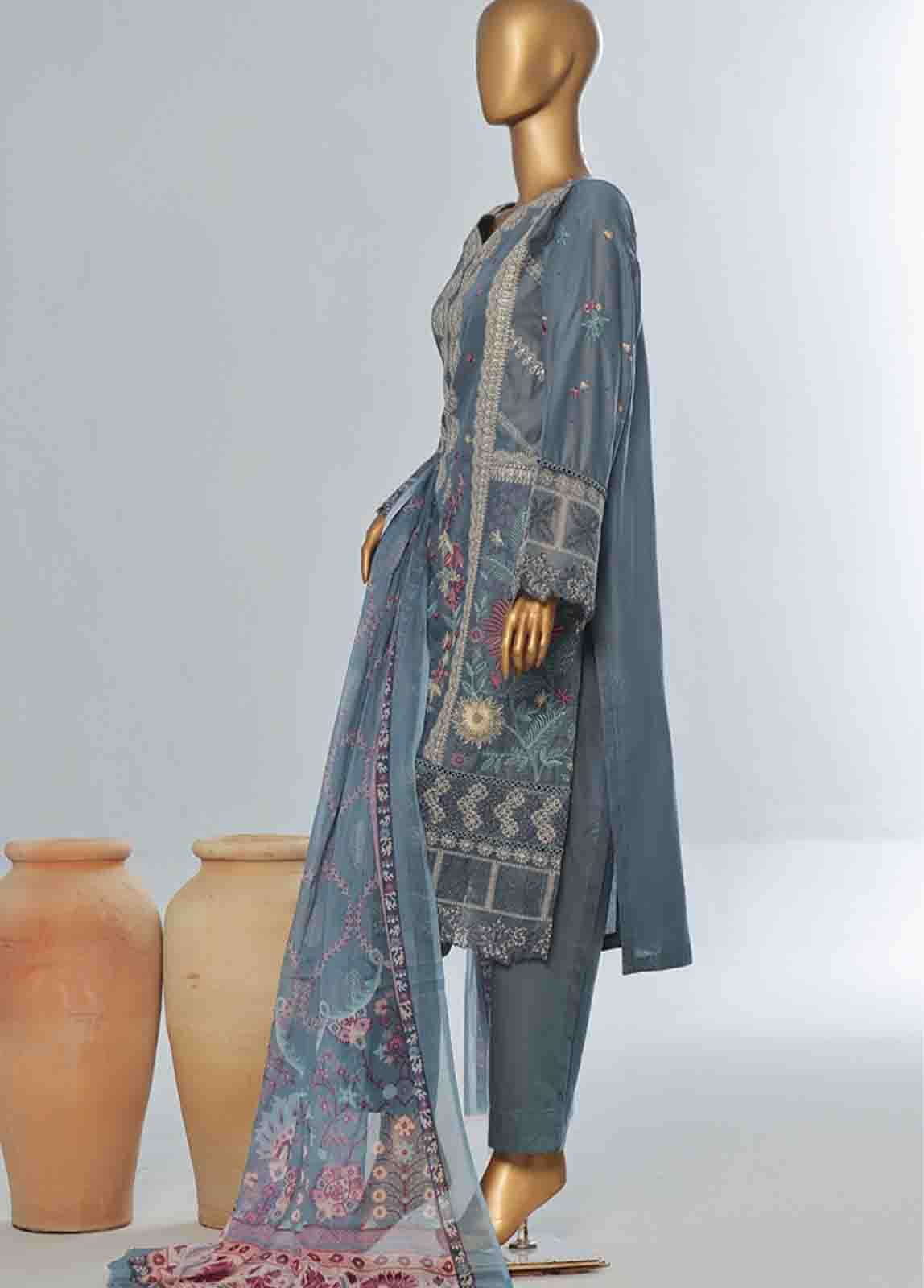 Bin Saeed Fabric - LF-CE-0126- 3 Piece Embroidered Stitched Suit