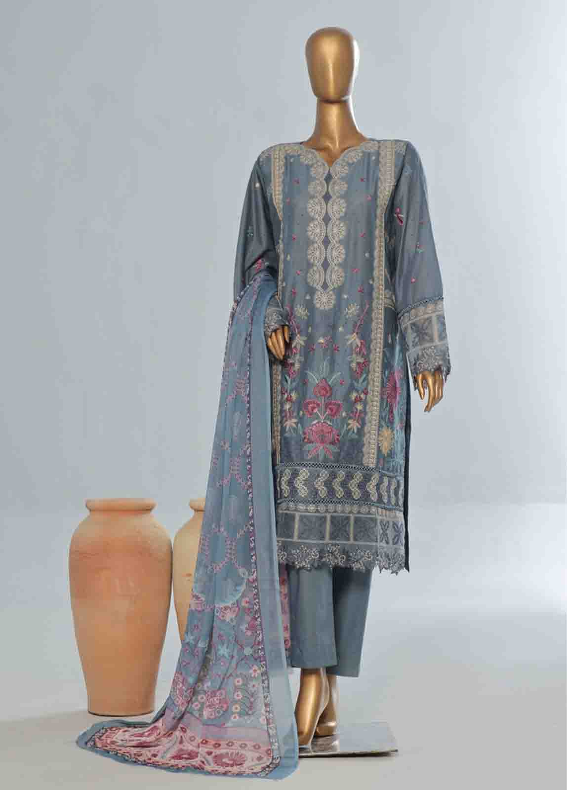 Bin Saeed Fabric - LF-CE-0126- 3 Piece Embroidered Stitched Suit