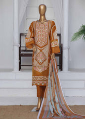 LF-CE-021 C- 3 Piece Embroidered Stitched Suit