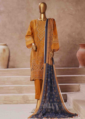 Bin Saeed Fabric - LF-CE-021 A- 3 Piece Embroidered Stitched Suit