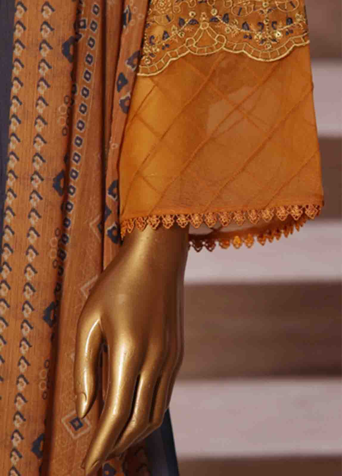 Bin Saeed Fabric - LF-CE-021 A- 3 Piece Embroidered Stitched Suit