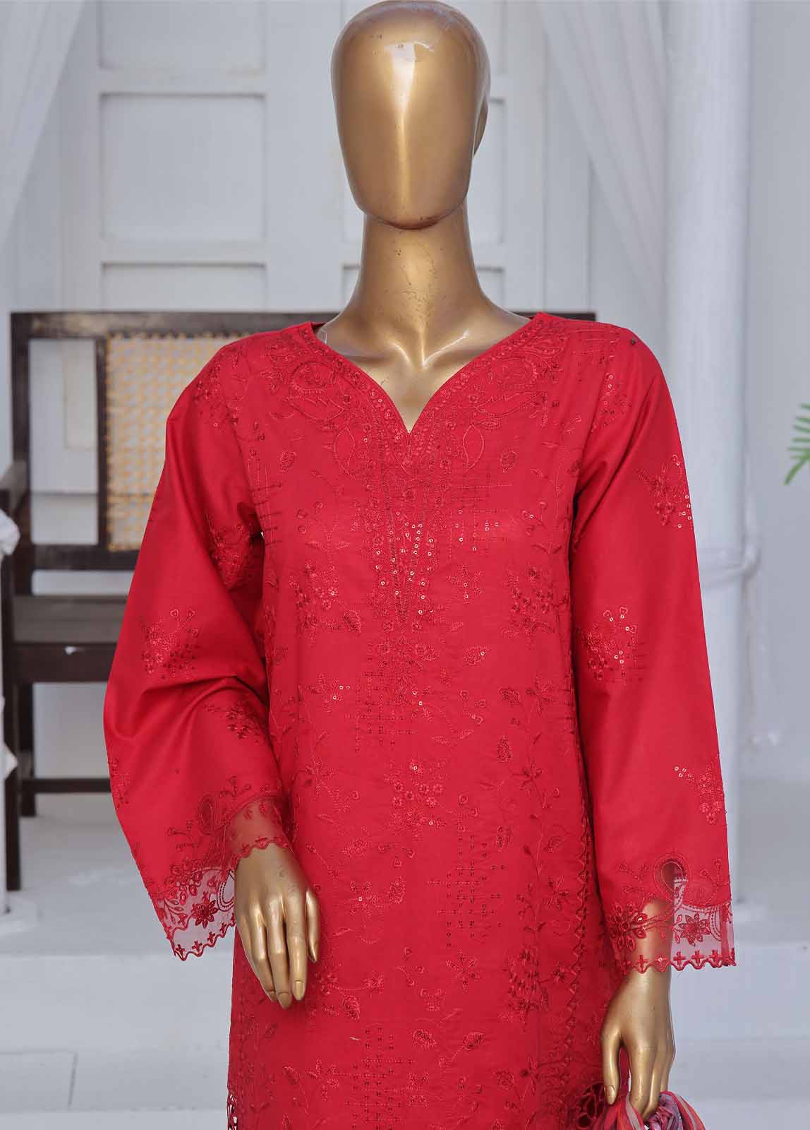 Bin Saeed Fabric - LF-CE-023 A- 3 Piece Embroidered Stitched Suit