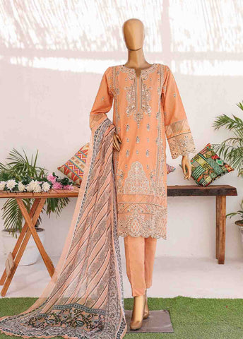 Bin Saeed Fabric - LF-CE-025 A- 3 Piece Embroidered Stitched Suit