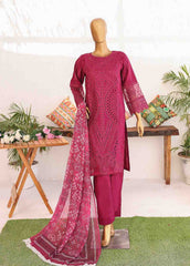 LF-CE-030 A- 3 Piece Embroidered Stitched Suit