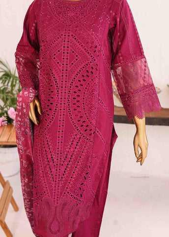 Bin Saeed Fabric - LF-CE-030 A- 3 Piece Embroidered Stitched Suit