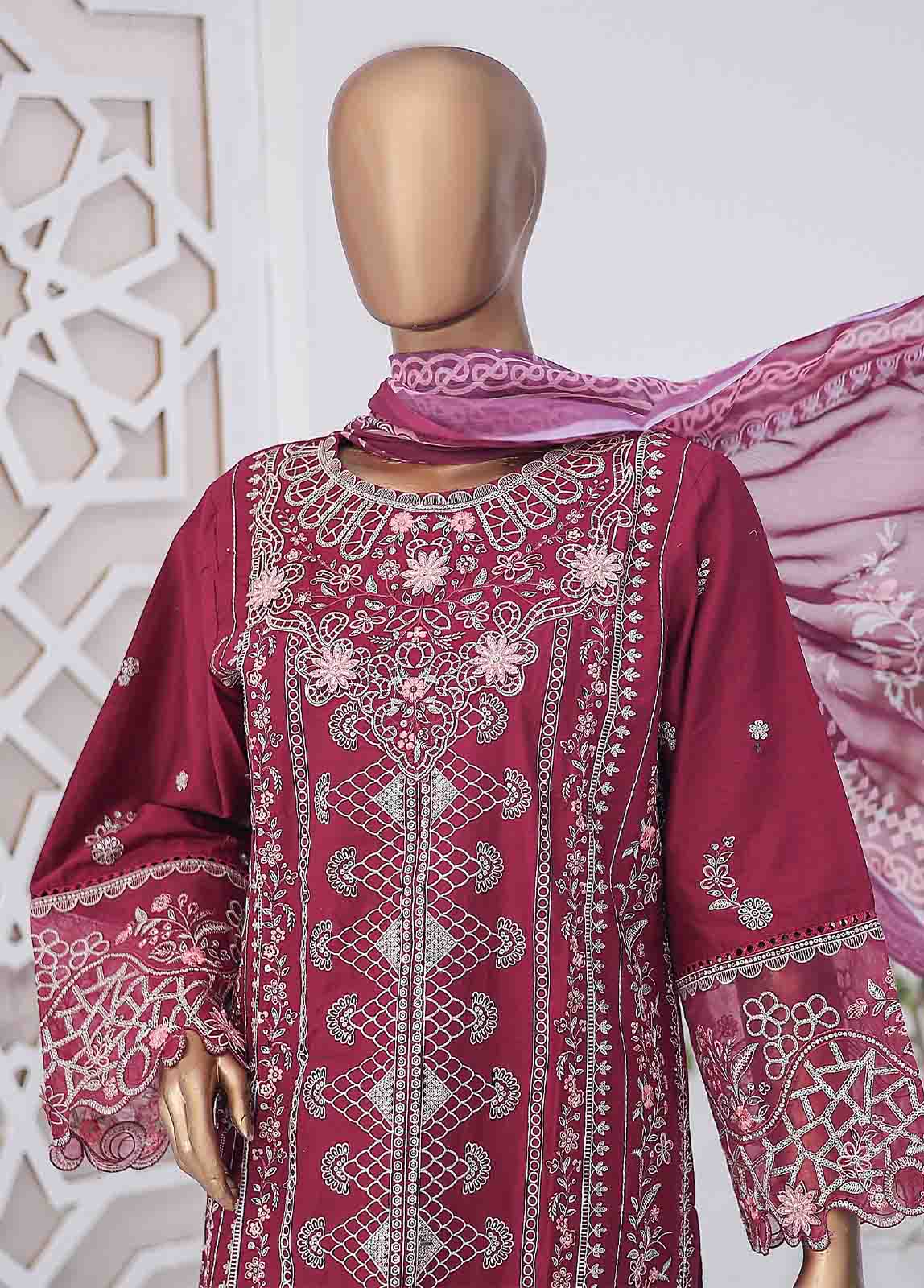 Bin Saeed Fabric - LF-CE-030 B- 3 Piece Embroidered Stitched Suit