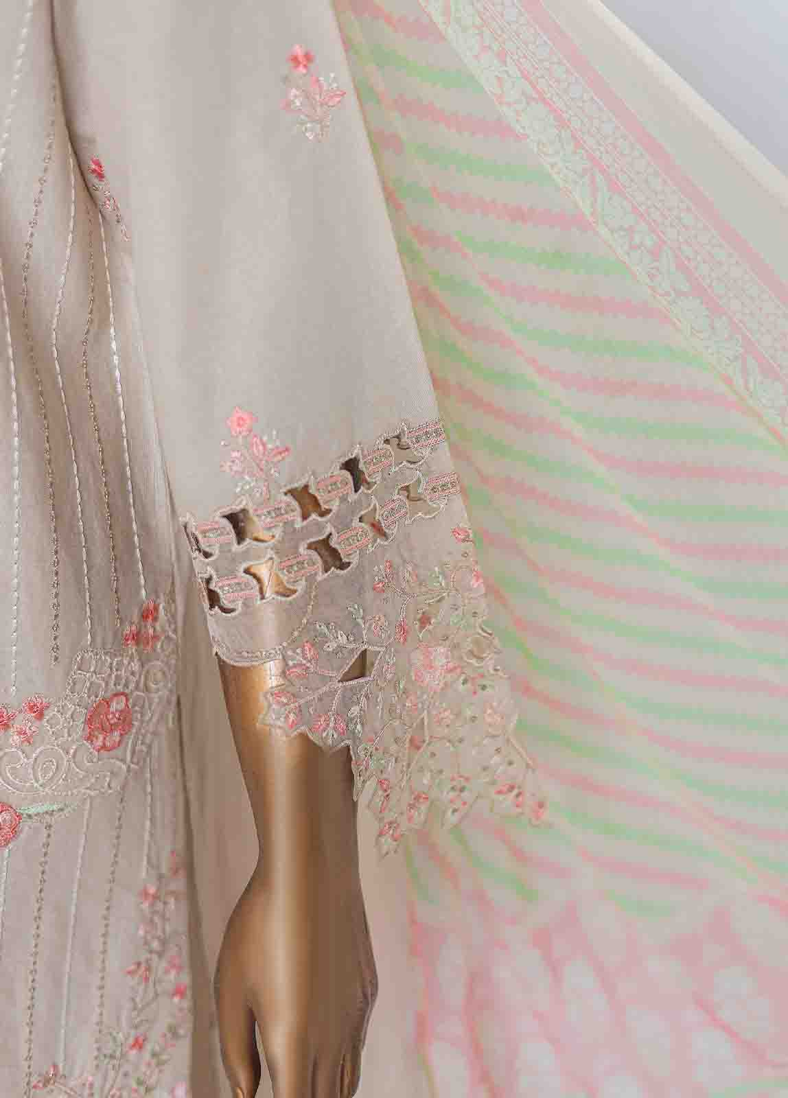 Bin Saeed Fabric - LF-CE-031 -3 Piece Printed Embroidered Cotton Suit