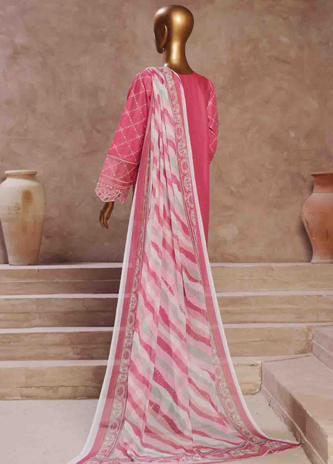 Bin Saeed Fabric - LF-CE-031 A- 3 Piece Embroidered Stitched Suit