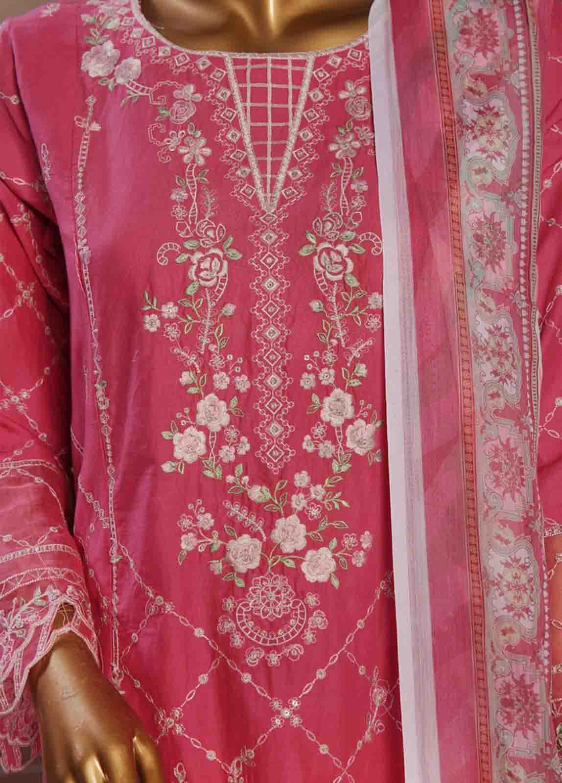 Bin Saeed Fabric - LF-CE-031 A- 3 Piece Embroidered Stitched Suit