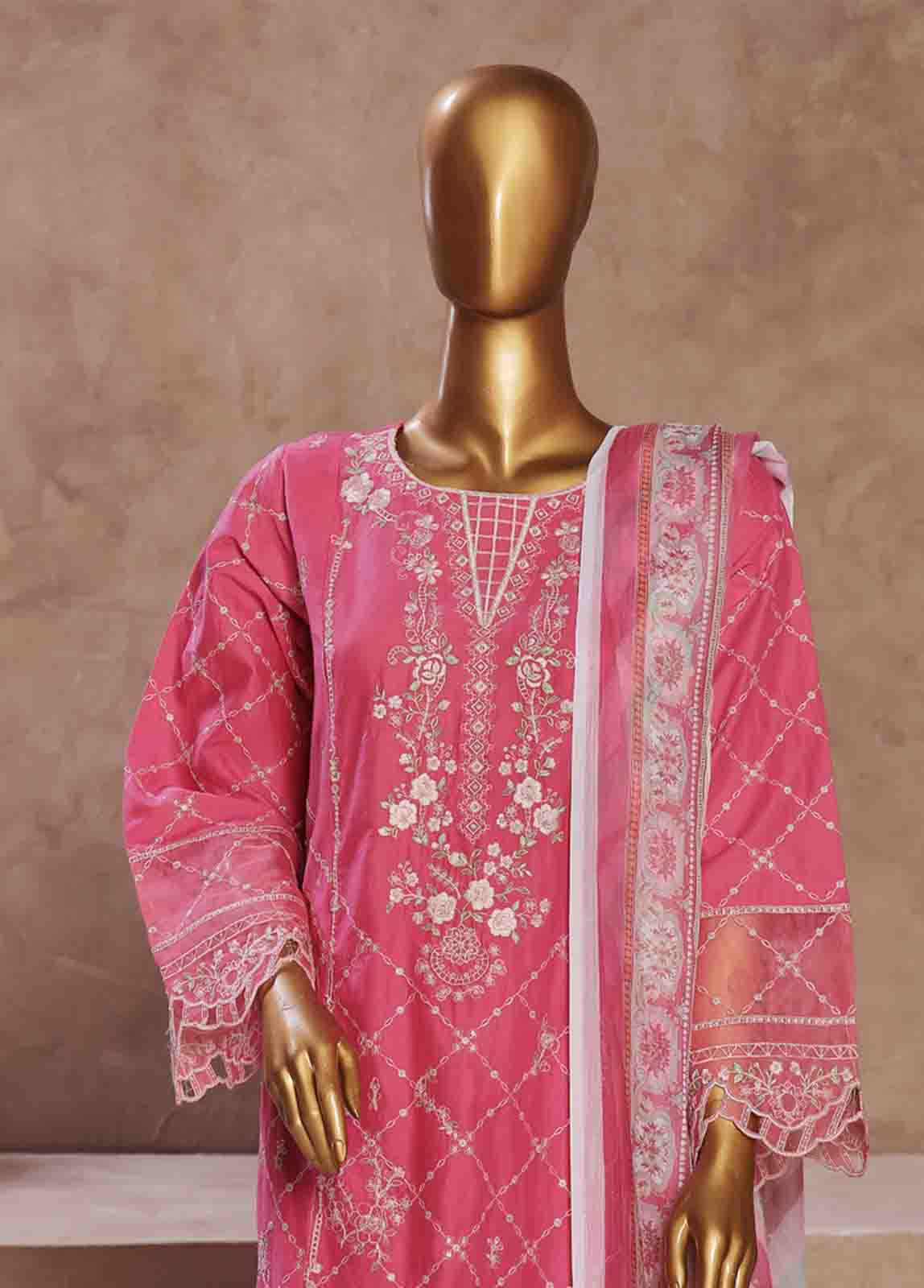 Bin Saeed Fabric - LF-CE-031 A- 3 Piece Embroidered Stitched Suit