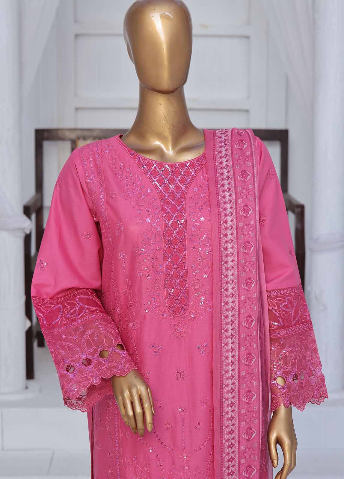 Bin Saeed Fabric - LF-CE-031 C- 3 Piece Embroidered Stitched Suit