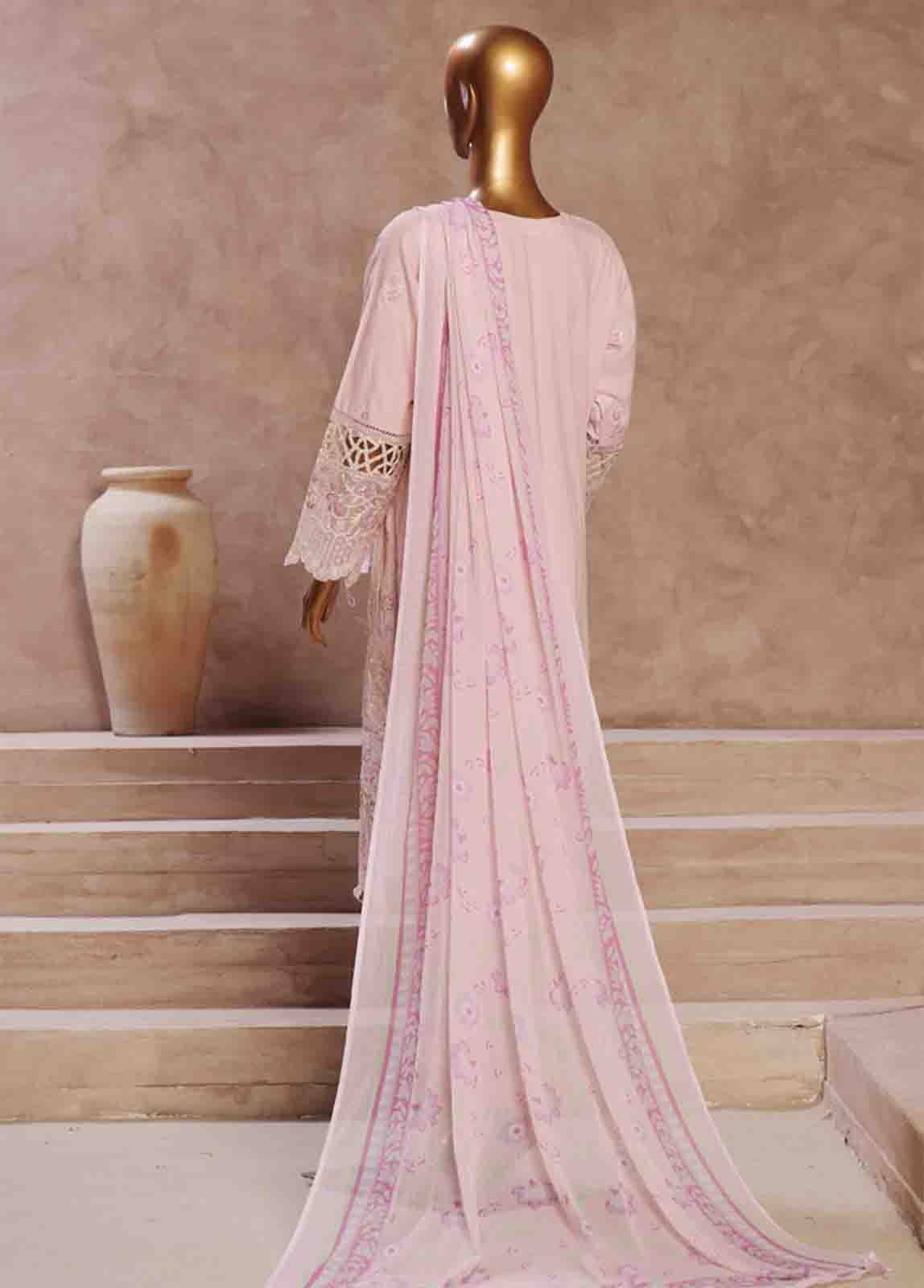 Bin Saeed Fabric - LF-CE-036- 3 Piece Embroidered Stitched Suit