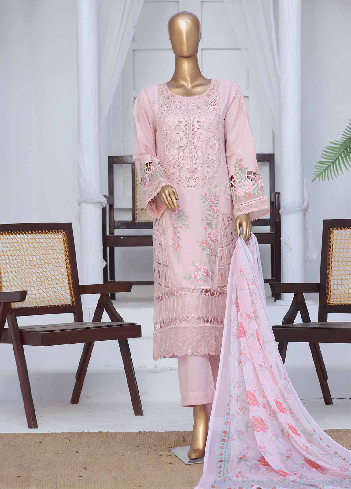 Bin Saeed Fabric - LF-CE-036 B- 3 Piece Embroidered Stitched Suit