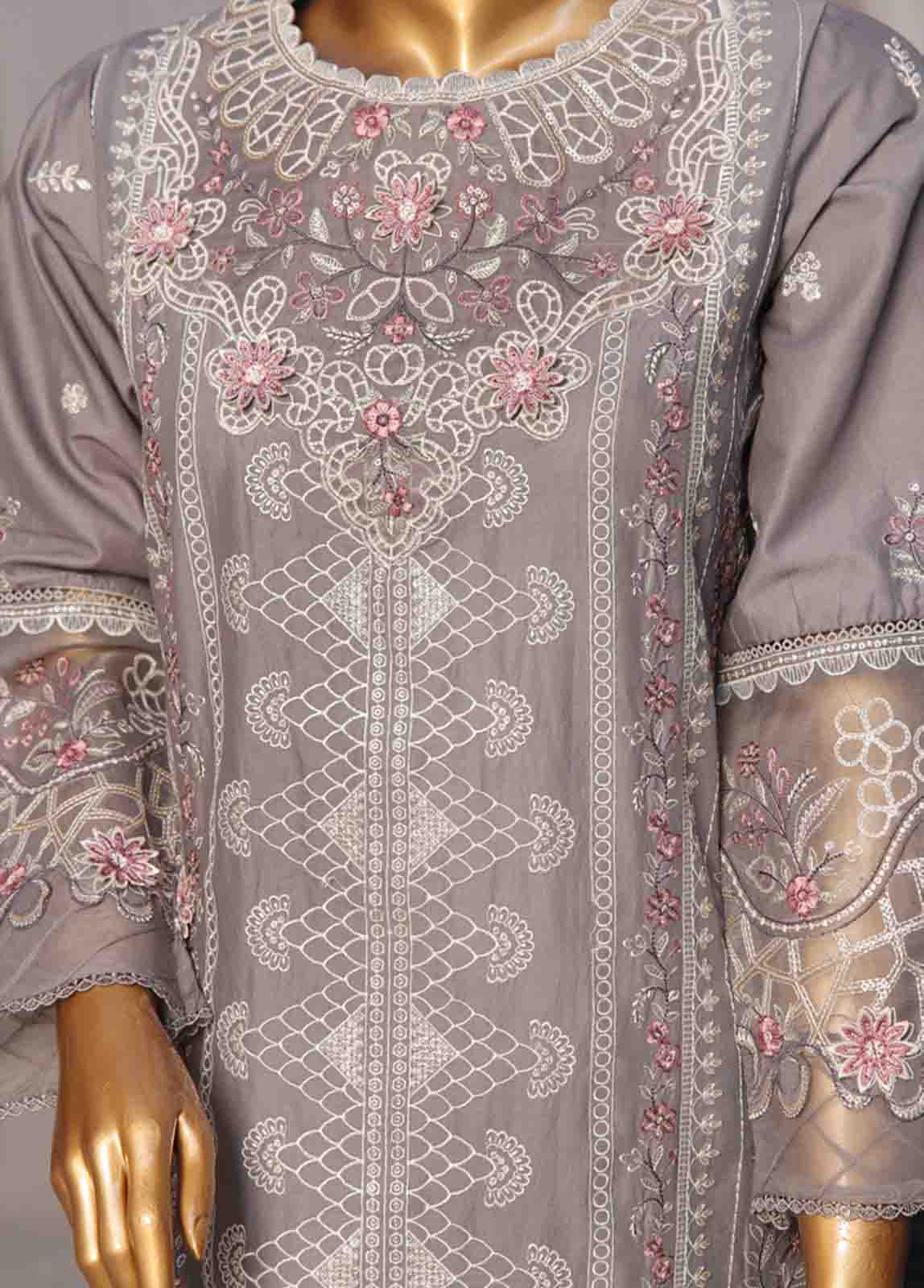 Bin Saeed Fabric - LF-CE-037 A- 3 Piece Embroidered Stitched Suit