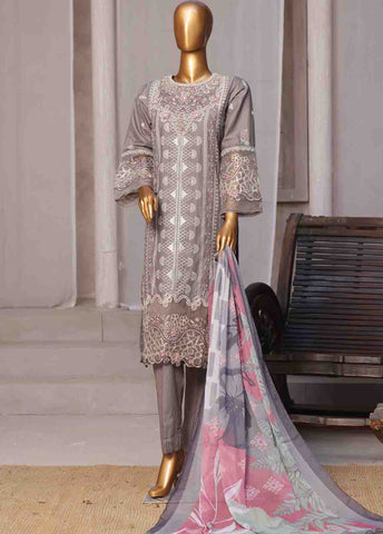 Bin Saeed Fabric - LF-CE-037 A- 3 Piece Embroidered Stitched Suit