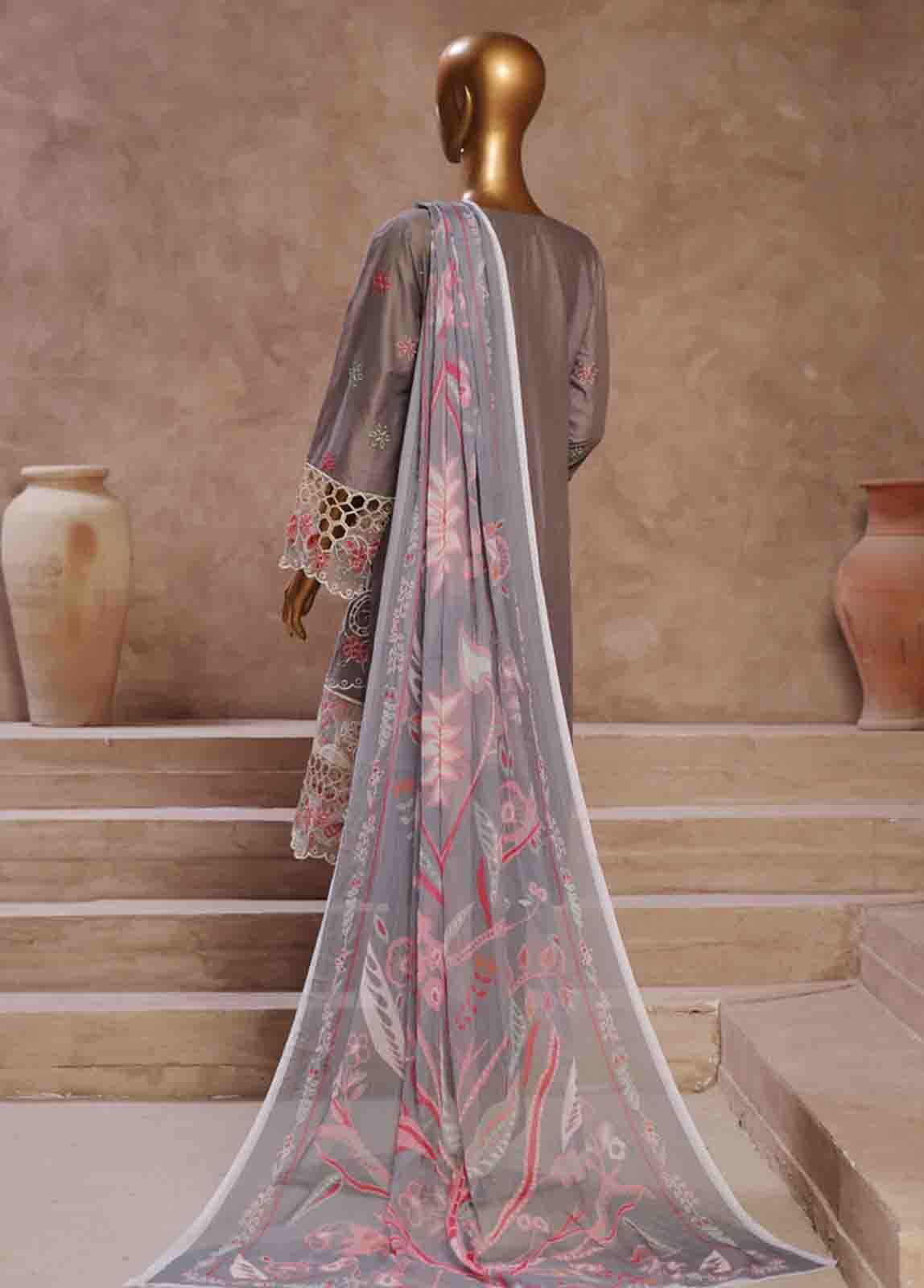Bin Saeed Fabric - LF-CE-037 B- 3 Piece Embroidered Stitched Suit