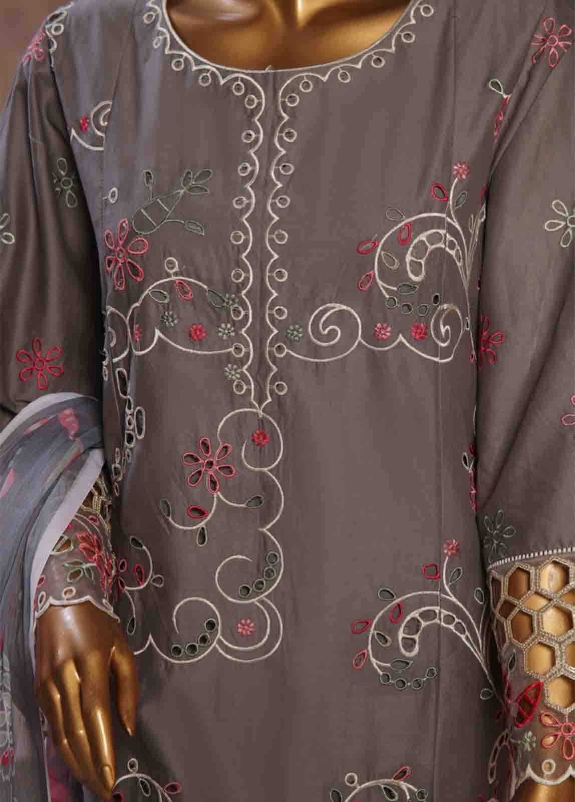 Bin Saeed Fabric - LF-CE-037 B- 3 Piece Embroidered Stitched Suit