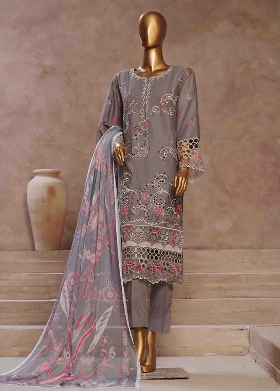 Bin Saeed Fabric - LF-CE-037 B- 3 Piece Embroidered Stitched Suit