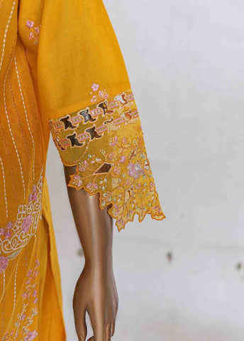 Bin Saeed Fabric - LF-CE-040 -3 Piece Printed Embroidered Cotton Suit