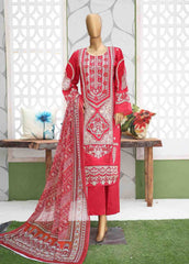 LF-CE-043 A- 3 Piece Embroidered Stitched Suit