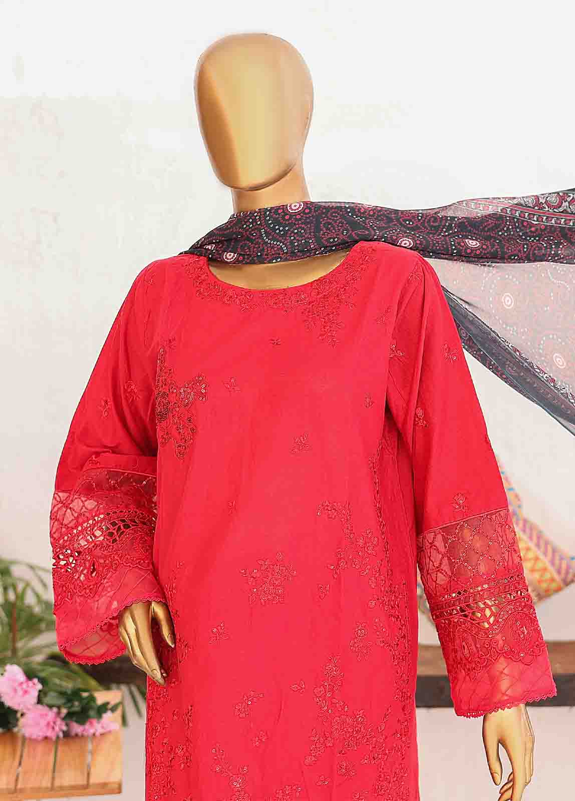 Bin Saeed Fabric - LF-CE-043 B- 3 Piece Embroidered Stitched Suit