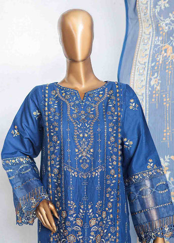Bin Saeed Fabric - LF-CE-048 A -3 Piece Printed Embroidered Suit