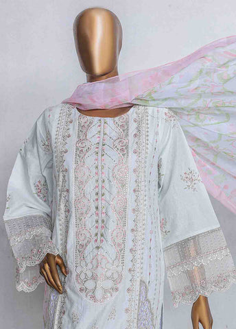 Bin Saeed Fabric - LF-CE-053 -3 Piece Printed Embroidered Suit