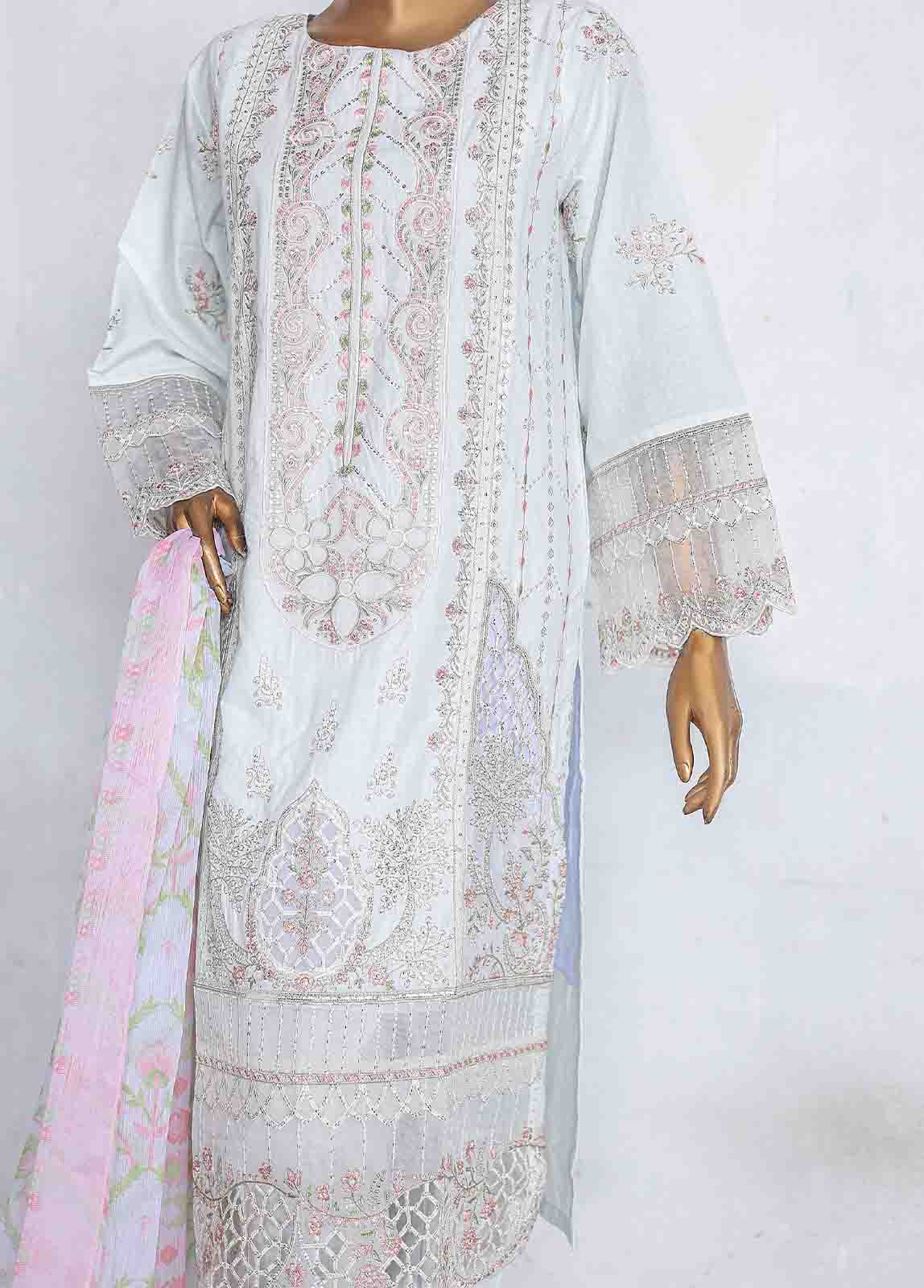 Bin Saeed Fabric - LF-CE-053 -3 Piece Printed Embroidered Suit