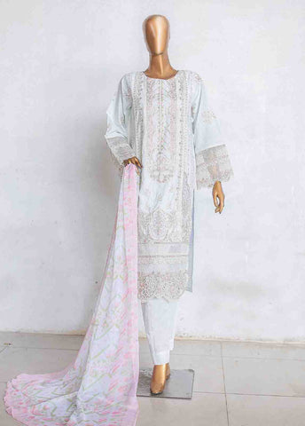 Bin Saeed Fabric - LF-CE-053 -3 Piece Printed Embroidered Suit